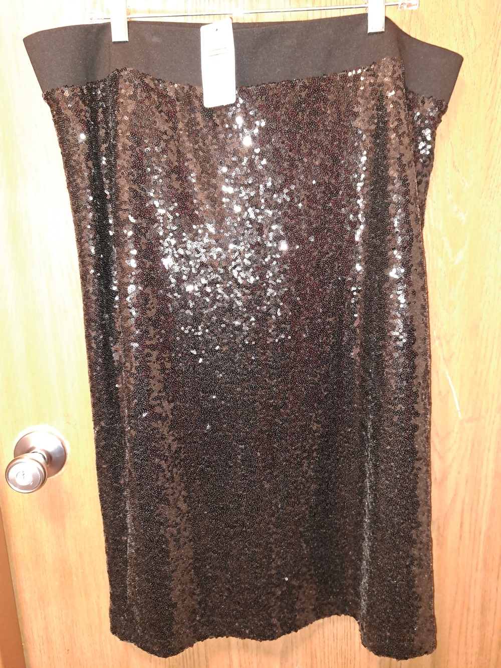Black Sequin Skirt